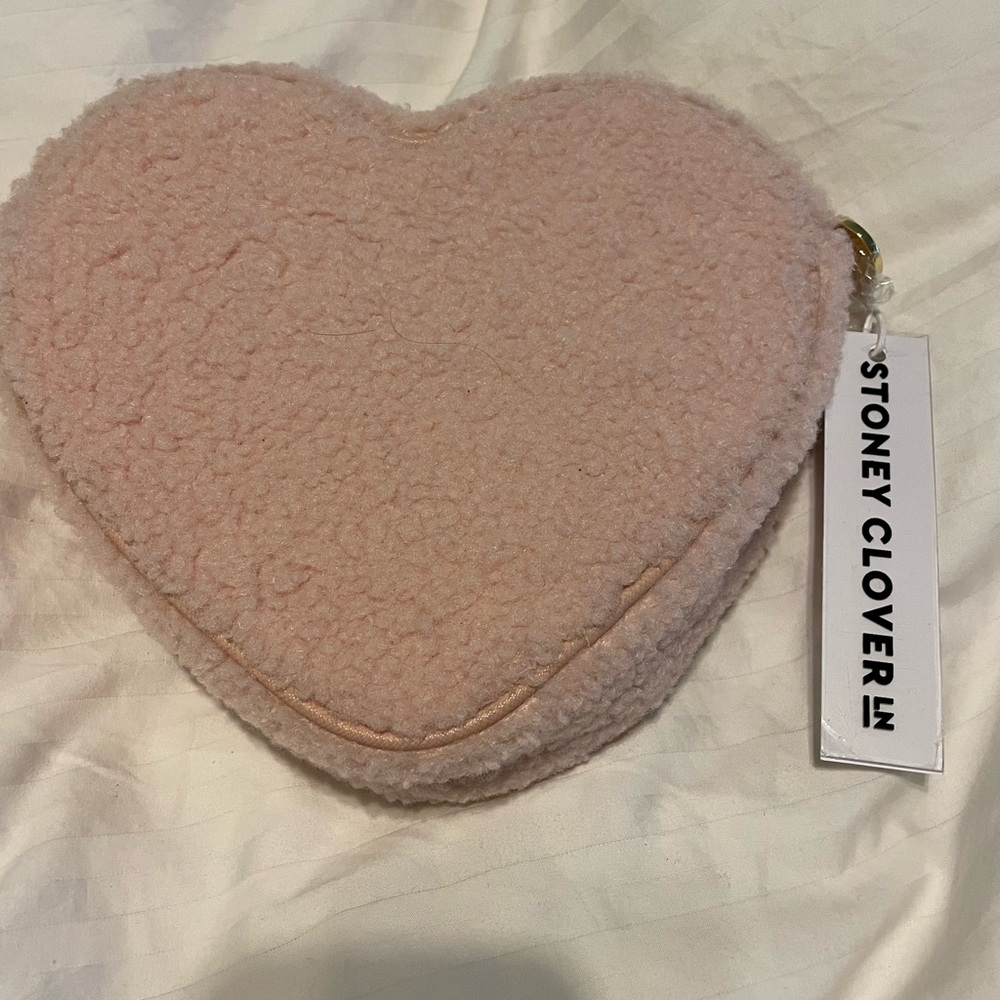 Stoney Clover Lane Sherpa Heart Pouch